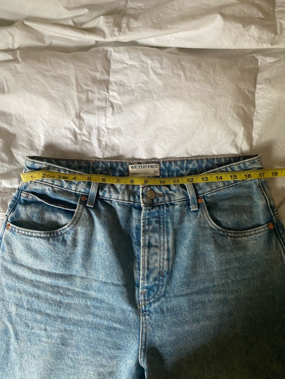 We The Free Relaxed Wide-Leg Jeans - Light Blue Wash - Picture 8 of 11